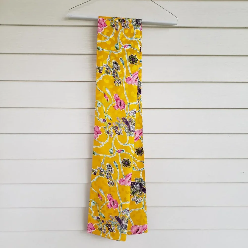 Vintage 80s/90s Luciano Choi 100% Silk Dress with matching scarf - Picture 15 of 15